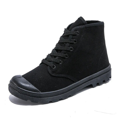 Men Canvas Sneakers High Top Casual Shoes Fashion Men's Work Shoes Male Brand Ankle Botas Tenis Masculino Size 39-46