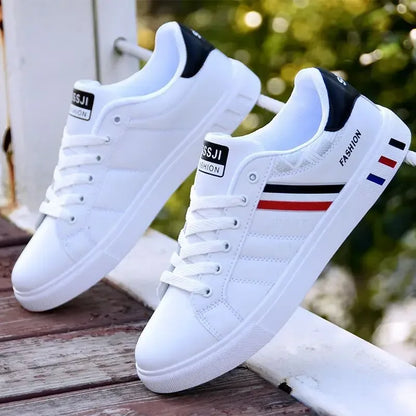 Men's Sneakers New Fashion White Casual Sports Shoes For Men Original Lightweight Flat Lace-up Tennis Shoes Zapatillas De Hombre