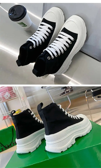 Short Barrel Platformed High Boot Sneakers Children's Boots For Girls Shoes Womens Booties Sports Shose Lofer High Brand