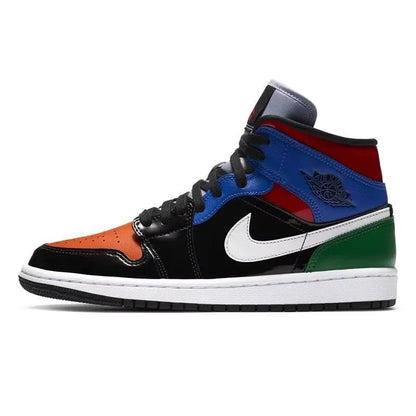 Nike Air Jordan 1 Mid SE "Multicolor Patent" Sneakers shoes CV5276-001 With Original Box