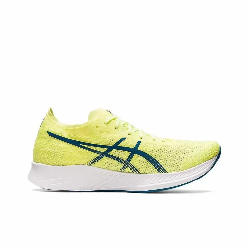 Asics Metaracer 1.0 Racing Mesh Fabric Low-Cut Carbon Plate Trainingslaufschuhe für Männer Grau Blau