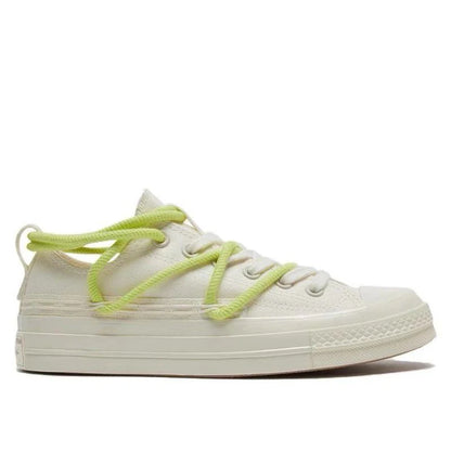 Converse 1970s daily comfortable, anti slip, wear-resistant low top canvas shoes for both men and women in white and green