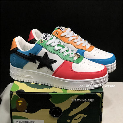 Original Classics Bape Sta Men Women Dropout Skate Shoes Fashion BAPESTA Casual Shoes Outdoor Platform Bear Shoes Sneakers