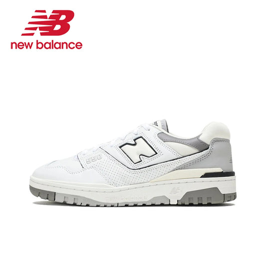 Original New Balance NB 550 Classic Vintage Kunstleder Casual Herren- und Damen-Laufschuhe Weiß Silber BB550PWA