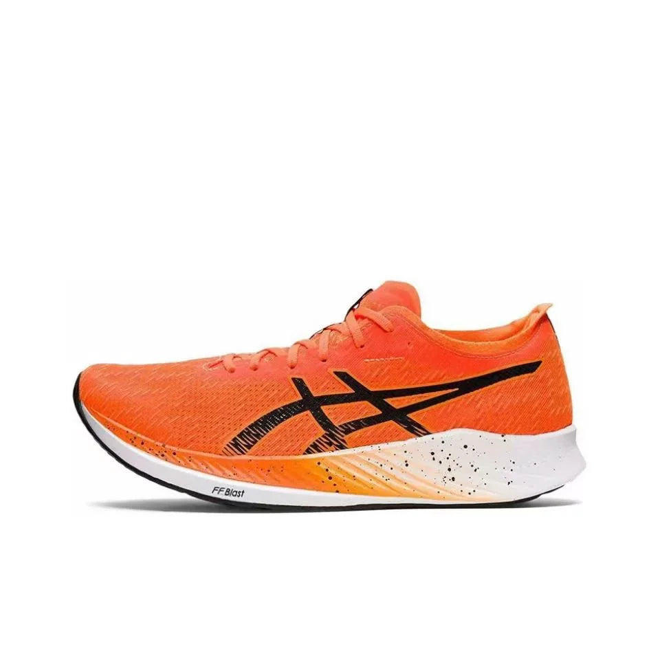 Asics Metaracer 1.0 Racing Mesh Fabric Low-Cut Carbon Plate Trainingslaufschuhe für Männer Grau Blau