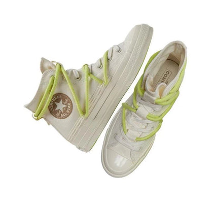 Converse 1970s daily comfortable, anti slip, wear-resistant low top canvas shoes for both men and women in white and green