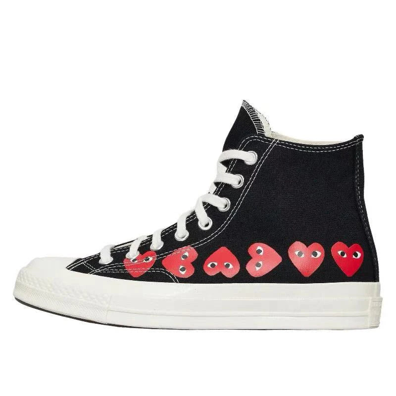 Converse Chuck 70 lace up anti slip and wear-resistant low top board shoes for both men and women, black, white, and red